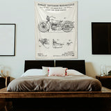 Harley Davidson Model 28B Ivory - Motosiklet Duvar Örtüsü
