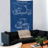 Vespa Blueprint Duvar Örtüsü