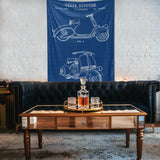 Vespa Blueprint Duvar Örtüsü