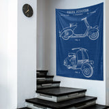 Vespa Blueprint Duvar Örtüsü