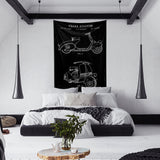 Vespa Chalkboard Duvar Örtüsü
