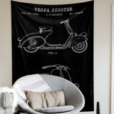 Vespa Chalkboard Duvar Örtüsü