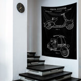 Vespa Chalkboard Duvar Örtüsü