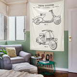Vespa Ivory Duvar Örtüsü