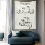 Vespa Ivory Duvar Örtüsü
