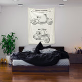 Vespa Ivory Duvar Örtüsü