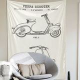 Vespa Ivory Duvar Örtüsü