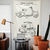 Vespa Ivory Duvar Örtüsü