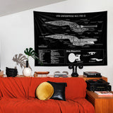 USS Enterprise Chalkboard Duvar Örtüsü