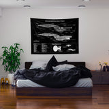 USS Enterprise Chalkboard Duvar Örtüsü
