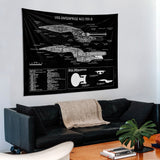 USS Enterprise Chalkboard Duvar Örtüsü