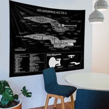 USS Enterprise Chalkboard Duvar Örtüsü