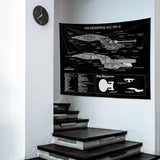 USS Enterprise Chalkboard Duvar Örtüsü