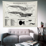 USS Enterprise Ivory Duvar Örtüsü