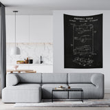 Football Field Chalkboard - Futbol Sahası Duvar Örtüsü