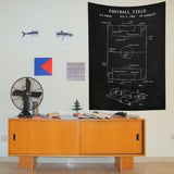 Football Field Chalkboard - Futbol Sahası Duvar Örtüsü