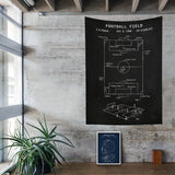 Football Field Chalkboard - Futbol Sahası Duvar Örtüsü