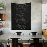 Football Field Chalkboard - Futbol Sahası Duvar Örtüsü