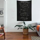 Football Field Chalkboard - Futbol Sahası Duvar Örtüsü