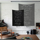 Football Field Chalkboard - Futbol Sahası Duvar Örtüsü