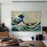 The Great Wave of Kanagawa Duvar Örtüsü