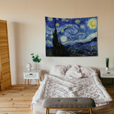 The Starry Night - Yıldızlı Gece Duvar Örtüsü