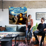 Mona Lisa- İnci Küpeli Kız The Starry Night Duvar Örtüsü