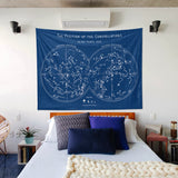 The Constellations Blueprint - Yıldız Haritası Duvar Örtüsü