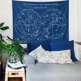 The Constellations Blueprint - Yıldız Haritası Duvar Örtüsü