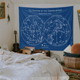 The Constellations Blueprint - Yıldız Haritası Duvar Örtüsü