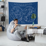 The Constellations Blueprint - Yıldız Haritası Duvar Örtüsü