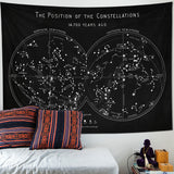 The Constellations Chalkboard - Yıldız Haritası Duvar Örtüsü