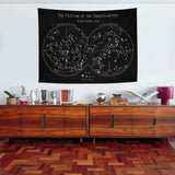 The Constellations Chalkboard - Yıldız Haritası Duvar Örtüsü