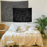 The Constellations Chalkboard - Yıldız Haritası Duvar Örtüsü