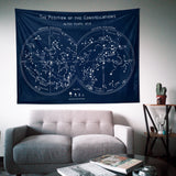The Constellations Navy Blue Yıldız - Haritası Duvar Örtüsü