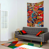 Pop Art - Çizgi Romanlı Duvar Örtüsü