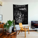 Millennium Falcon Chalkboard Duvar Örtüsü