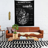 Millennium Falcon Chalkboard Duvar Örtüsü