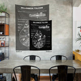Millennium Falcon Chalkboard Duvar Örtüsü