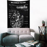 Millennium Falcon Chalkboard Duvar Örtüsü
