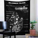 Millennium Falcon Chalkboard Duvar Örtüsü
