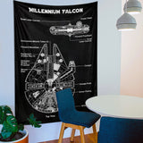 Millennium Falcon Chalkboard Duvar Örtüsü