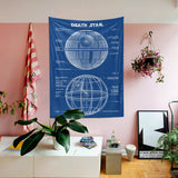 Death Star Blueprint Duvar Örtüsü