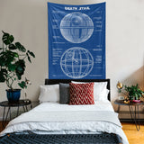 Death Star Blueprint Duvar Örtüsü