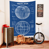 Death Star Blueprint Duvar Örtüsü