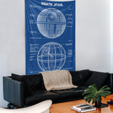 Death Star Blueprint Duvar Örtüsü