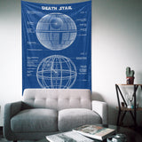 Death Star Blueprint Duvar Örtüsü