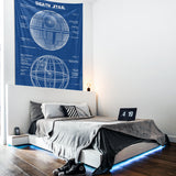 Death Star Blueprint Duvar Örtüsü