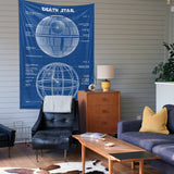 Death Star Blueprint Duvar Örtüsü