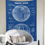 Death Star Blueprint Duvar Örtüsü